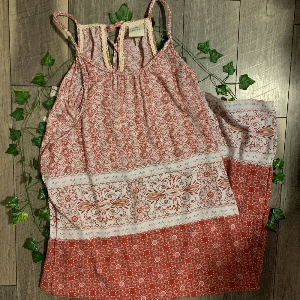 Knox Rose Red and Cream Boho Maxi Dress